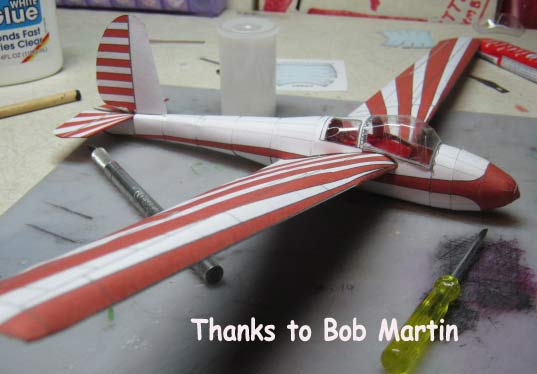 Schweizer 1-26 card model by Bob Martin